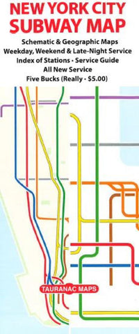 Buy map New York City Subway Map by Tauranac Press
