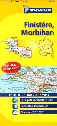 Buy map Finistre Morbihan, France (308) by Michelin Maps and Guides