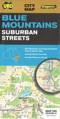 Buy map Blue Mountains, Australia Suburban Streets by Universal Publishers Pty Ltd