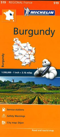 Buy map Burgundy (519) by Michelin Maps and Guides