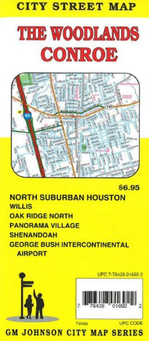 Buy map Woodlands & Conroe, TX by GM Johnson