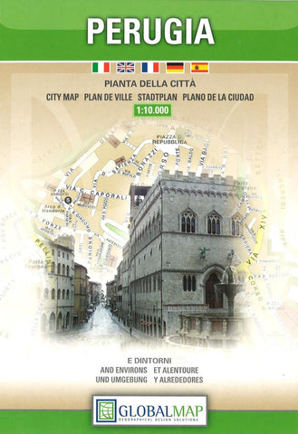 Buy map Perugia, Italy by Litografia Artistica Cartografica