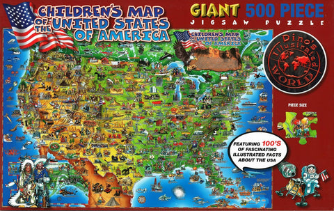 Buy map Dinos United States Puzzle by Dino Maps