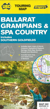 Buy map Ballarat, Grampians and Spa Country, Australia by Universal Publishers Pty Ltd