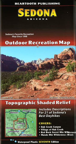 Buy map Sedona, Arizona by Beartooth Publishing