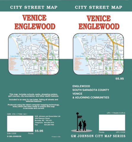 Buy map Venice and Englewood, Florida by GM Johnson