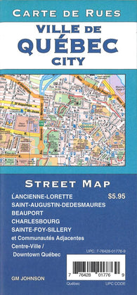 Buy map Québec City Street Map by GM Johnson