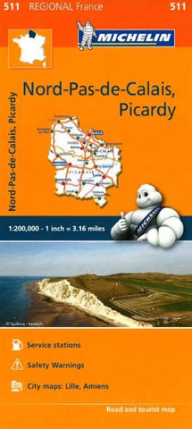 Buy map Nord Pas de Calais and Picardie (511) by Michelin Maps and Guides
