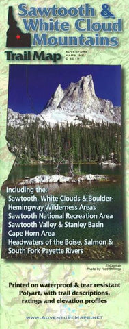 Buy map Sawtooth and White Cloud Mountains, Trail Map by Adventure Maps