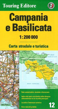 Buy map Campania and Basilicata by Touring Club Italiano