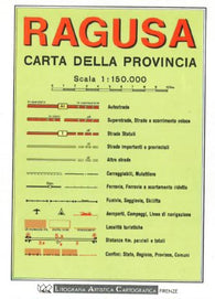 Buy map Ragusa Province, Italy by Litografia Artistica Cartografica