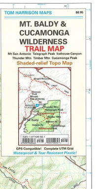 Buy map Mount Baldy and Cucamonga Wilderness, California by Tom Harrison Maps