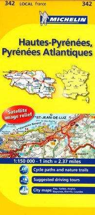 Buy map Hautes Pyrenees, Pyrenees Atlantique, France (342) by Michelin Maps and Guides