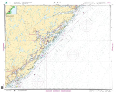 Buy map RISØR - ARENDAL (7) by Kartverket