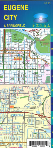 Buy map Eugene and Springfield, Oregon, Pearl Map, laminated