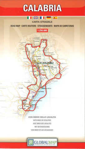 Buy map Calabria, Italy by Litografia Artistica Cartografica