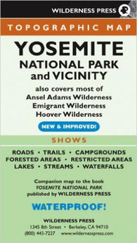 Buy map Yosemite National Park and Vicinity, California by Wilderness Press