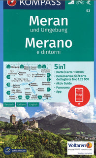 Buy map Meran und Umgebung = Merano e dintorni