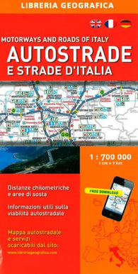 Buy map Italy, Motorway and Road Map by Libreria Geografica