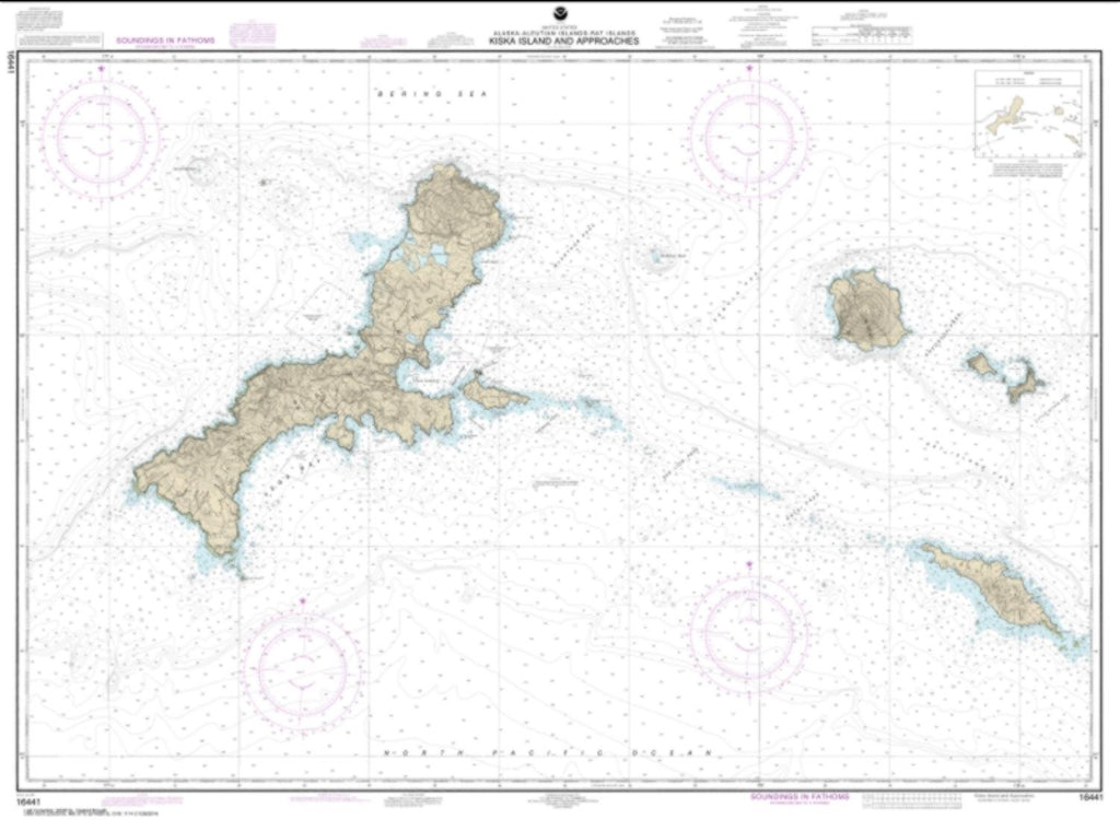 Buy map: Kiska Island and approaches (16441-8) by NOAA – YellowMaps Map ...