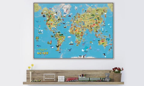 Buy map World, Kids Cartoon Map of the by Maps International Ltd.