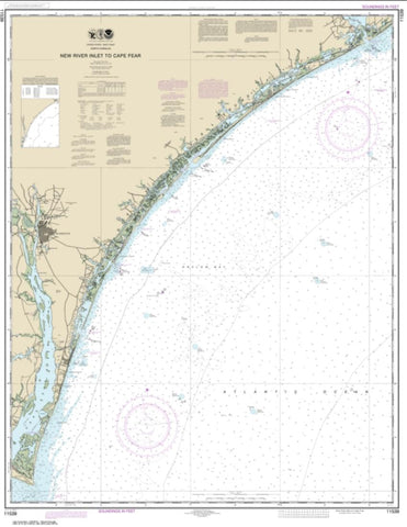 Buy map New River Inlet to Cape Fear (11539-20) by NOAA