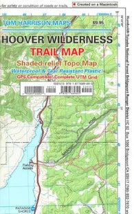 Buy map Hoover Wilderness, California by Tom Harrison Maps