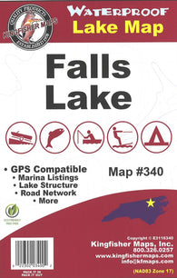 Buy map Falls Lake, NC Fishing Map