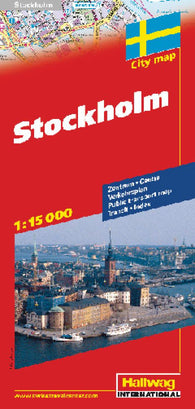 Buy map Stockholm, Sweden by Hallwag
