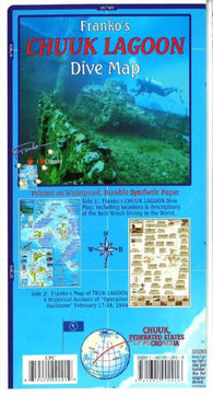 Buy map Chuuk (Truk) Lagoon Dive Map by Frankos Maps Ltd.