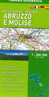 Buy map Abruzzo and Molise, Italy, Road Map by Libreria Geografica