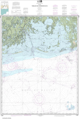 Buy map Timbalier and Terrebonne Bays (11357-43) by NOAA