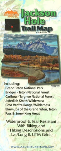 Buy map Jackson Hole Trail Map, 4th edition by Adventure Maps