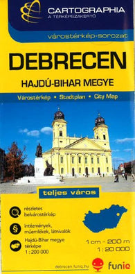 Buy map Debrecen, Hungary by Cartographia