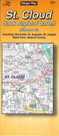 Buy map St. Cloud, Sauk Rapids and Sartell, Minnesota by The Seeger Map Company Inc.
