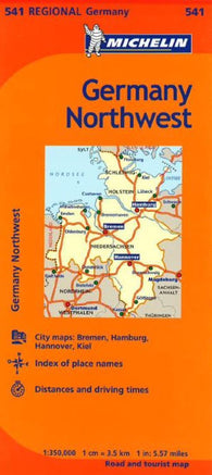 Buy map Schleswig-Holstein, Niedersachsen, Hamburg, and Bremen (541) by Michelin Maps and Guides