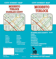 Buy map Modesto and Turlock, California by GM Johnson