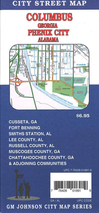 Buy map Columbus : Georgia : Phenix City : Alabama : city street map