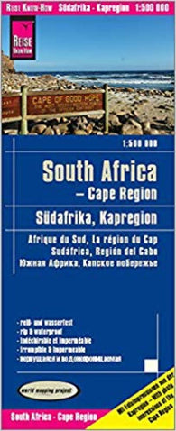 Buy map Sudafrika : Kapregion = South Africa, Cape region = Afrique du Sud, la région du Cap = Sudafrica, region del Cabo