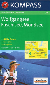 Buy map Wolfgangsee Fuschlsee, Mondsee