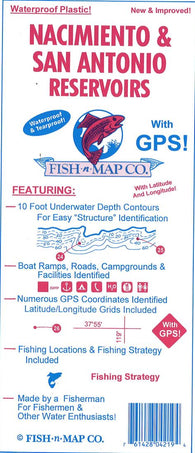Buy map Nacimiento & San Antonio Fishing Map