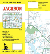 Buy map Jackson, Michigan by GM Johnson