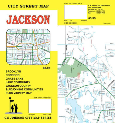 Buy map Jackson, Michigan by GM Johnson