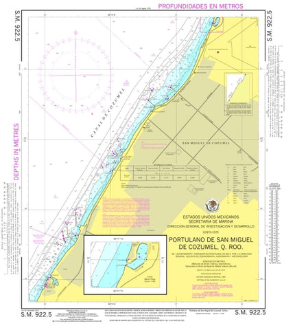 Buy map San Miguel de Cozumel by Secretaria de Marina