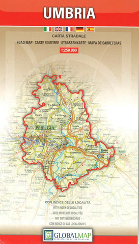 Buy map Umbria, Italy by Litografia Artistica Cartografica
