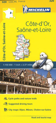 Buy map Cote D Or, Seine Et Loire, France (320) by Michelin Maps and Guides