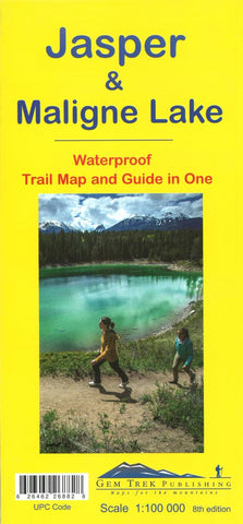 Buy map Jasper and Maligne Lake, BC Trail Map and Guide in One (waterproof) by Gem Trek