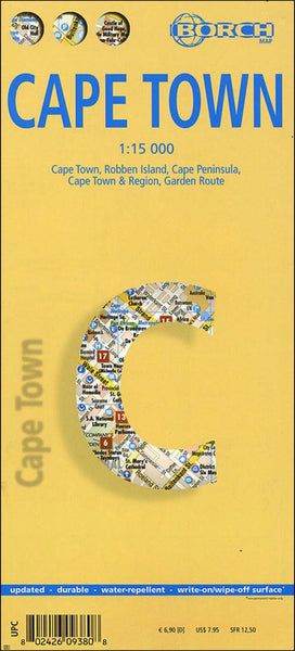 Buy map Cape Town, South Africa by Borch GmbH.