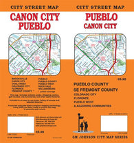 Buy map Pueblo & Canon City, Colorado by GM Johnson