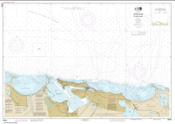 Buy map Approaches to San Juan Harbor (25669-1) by NOAA
